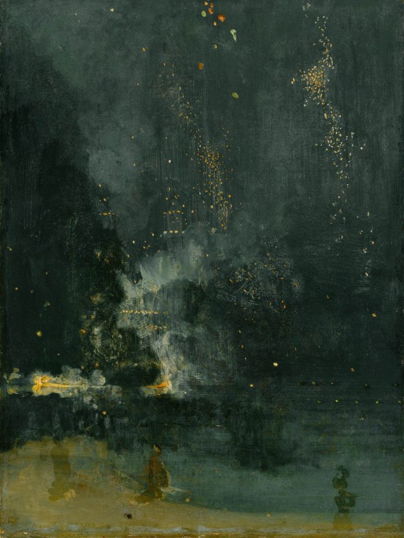 James Abbott McNeill Whistler: Nocturne: Black and Gold (the falling rocket) 1875.